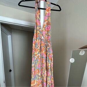 Floral Halter Maxi Dress